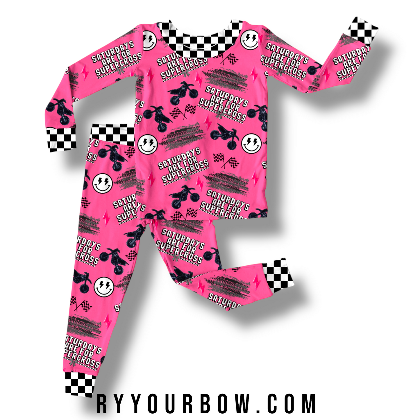 Saturdays Are For Supercross Pink 2 Piece Set RTS