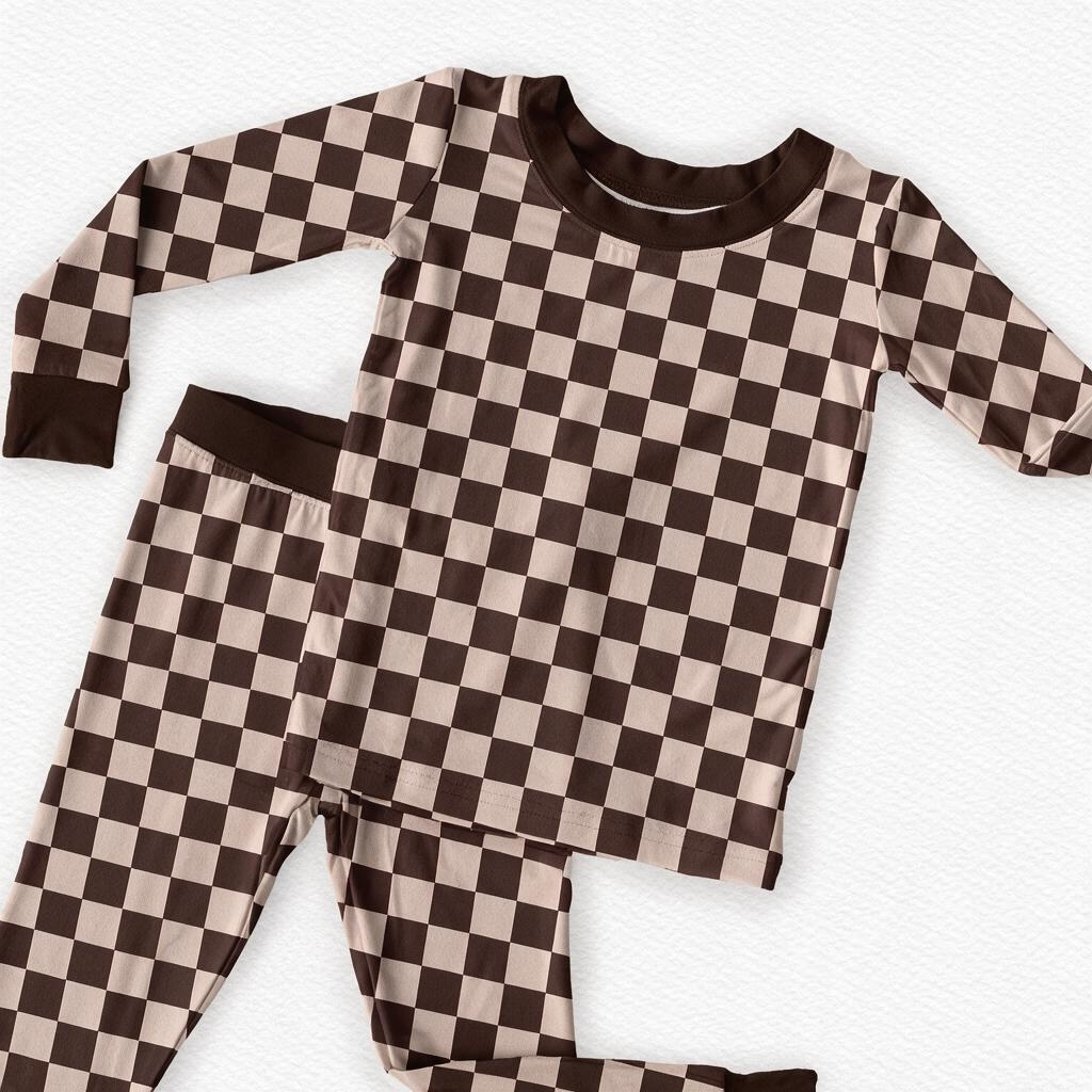 Mocha Check 2 Piece Set *PREORDER*