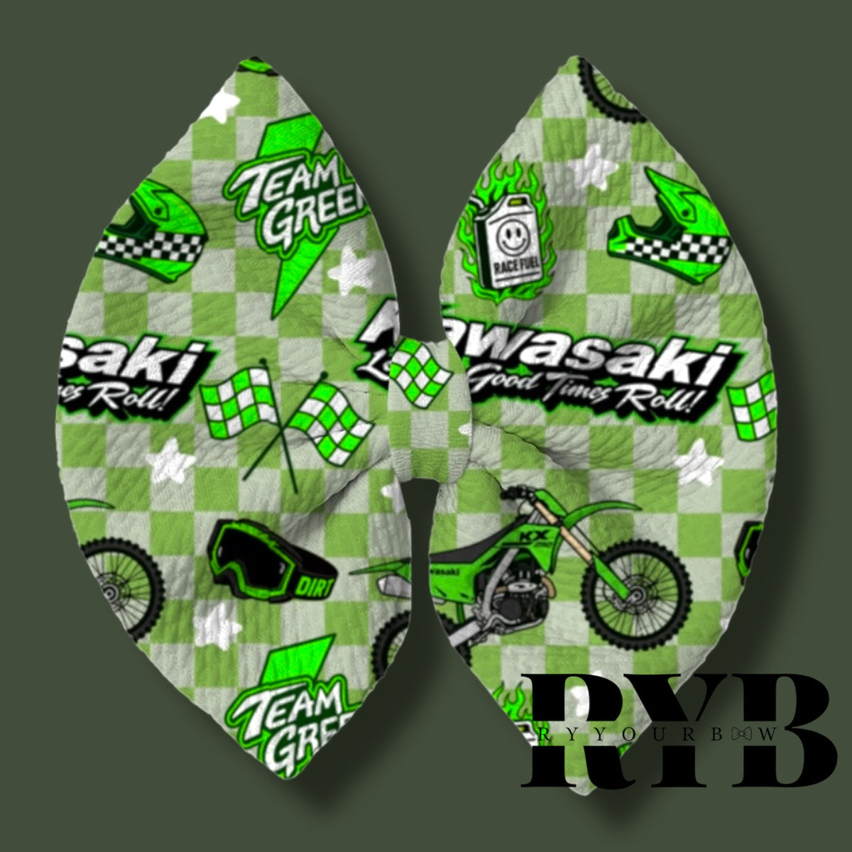 Team Green Bows or Headwraps