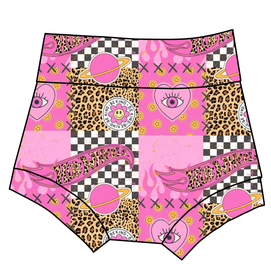 Speed Show Pink Print Bummies