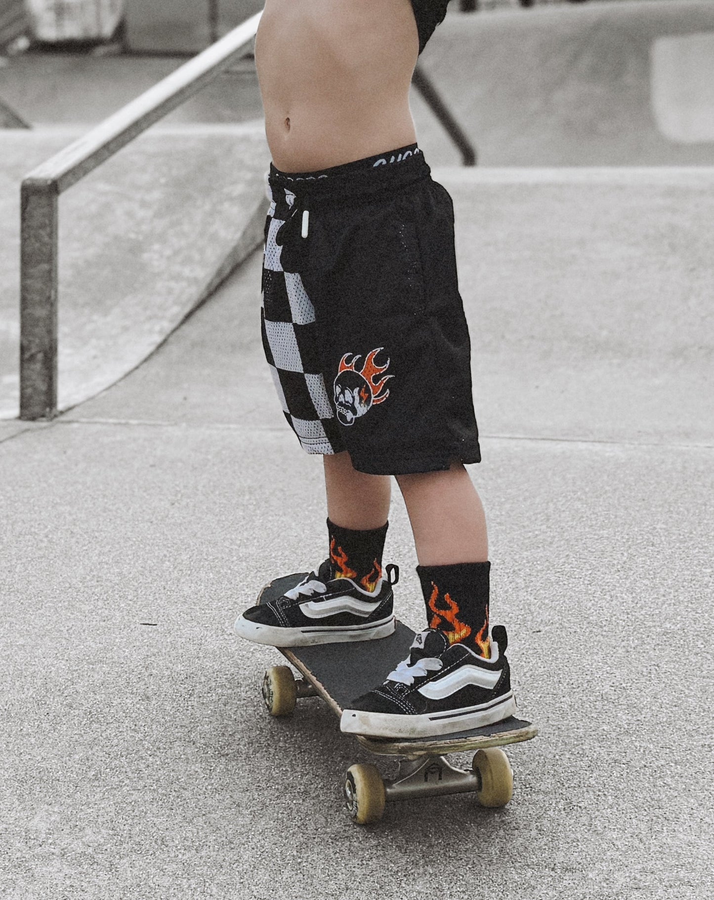 Burn Out Mesh Shorts