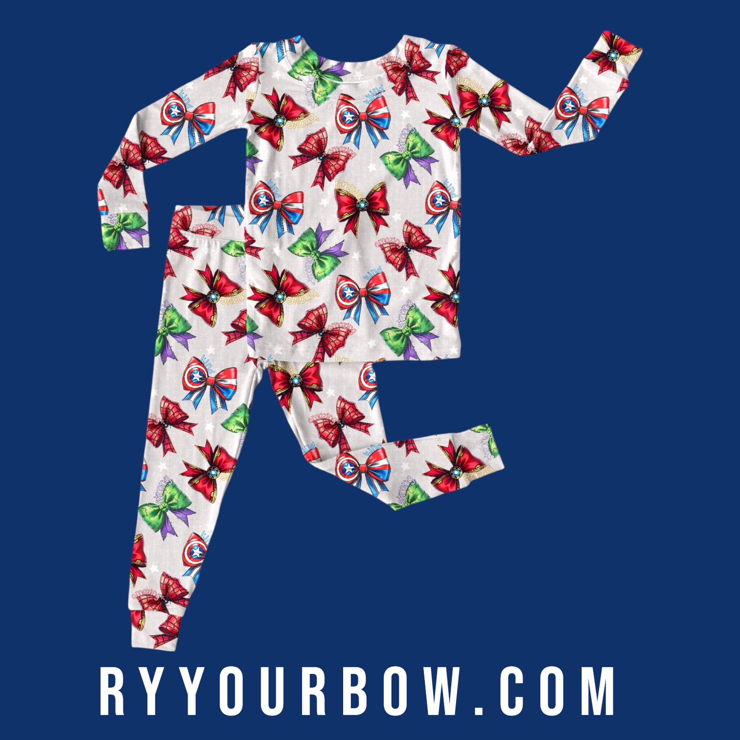 Superheroes Coquette Bows Two Piece Set RTS