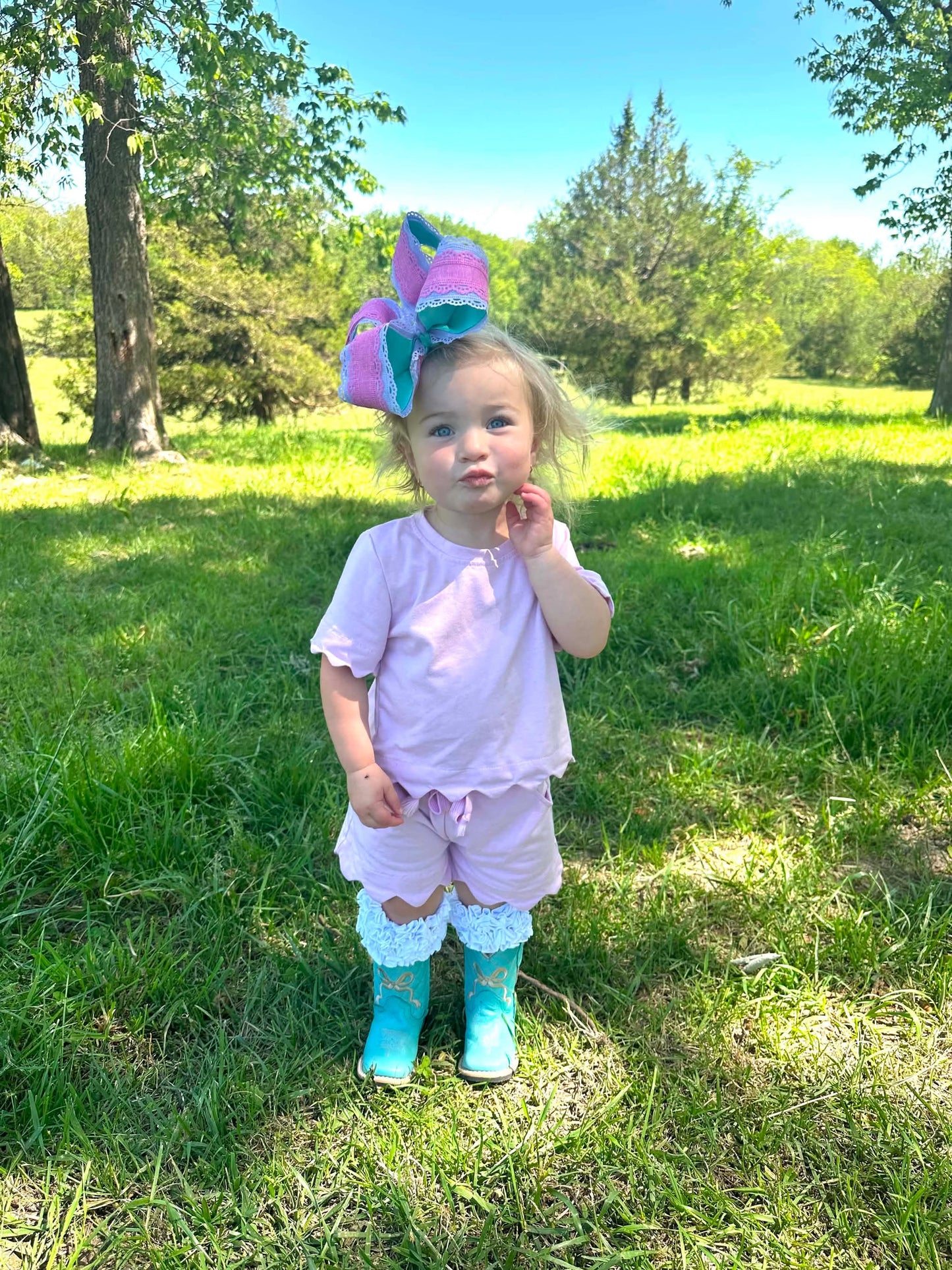 Purple Pop Scalloped Set