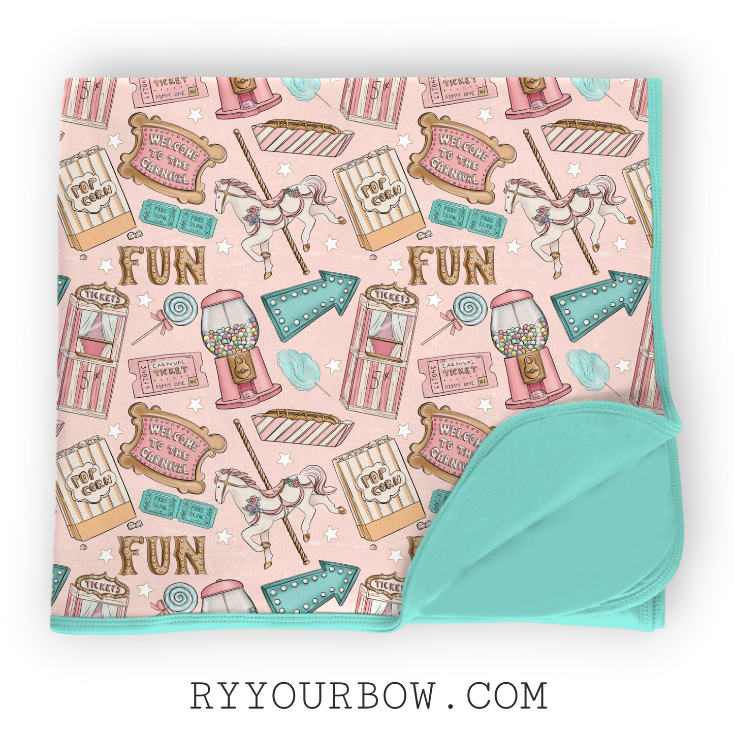 CARNIVAL FUN Bamboo Double Sided Blanket RTS