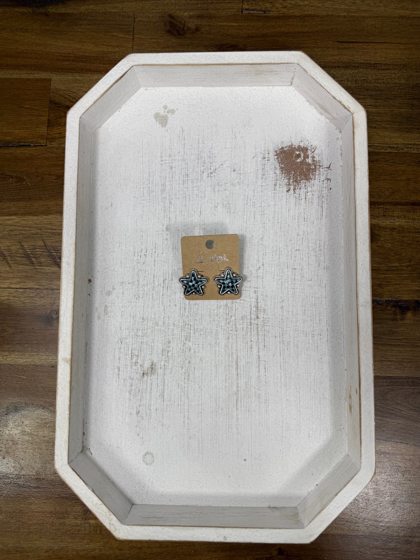 Star Checkered Earrings