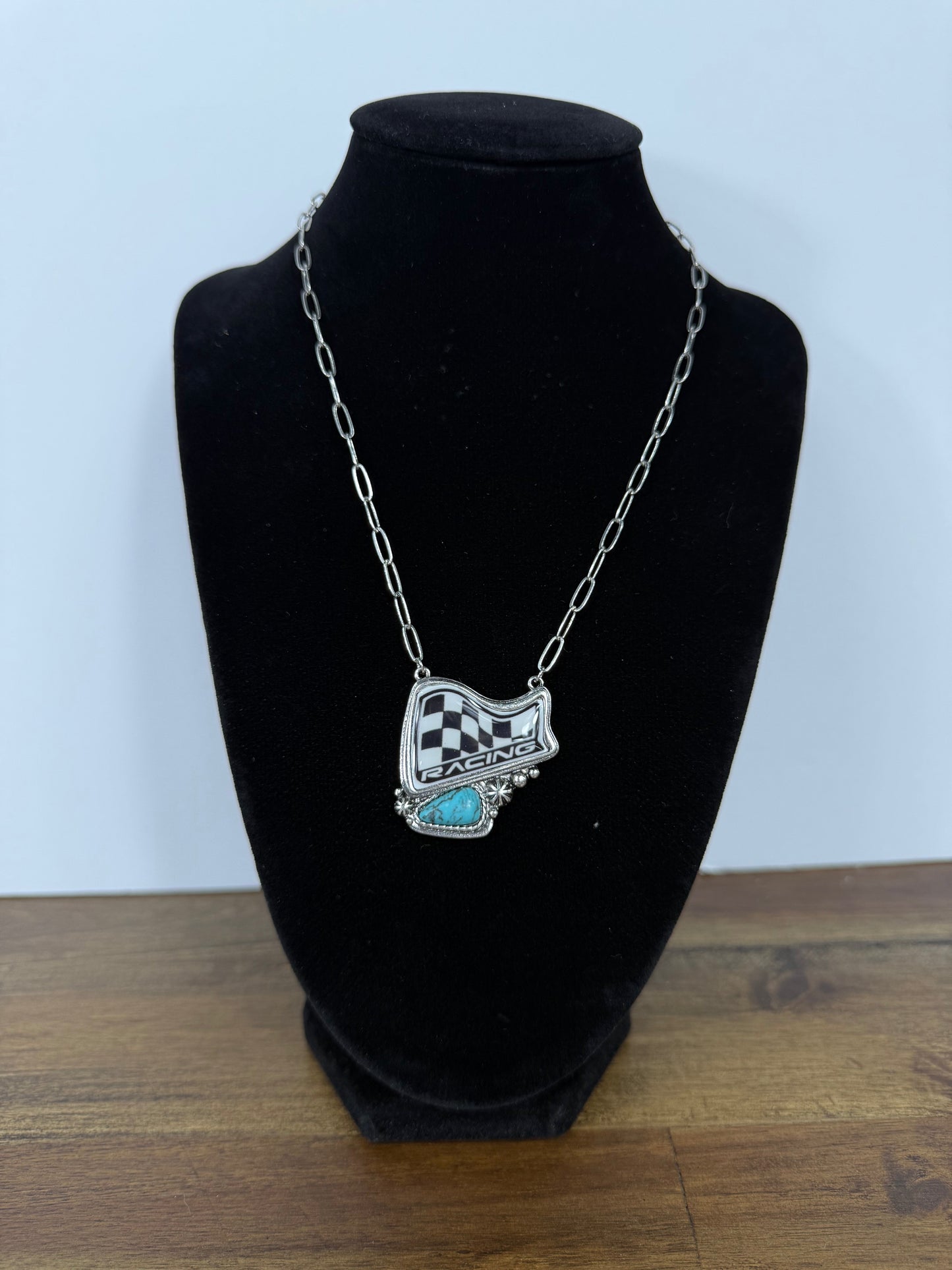 Checkered Racing Necklace