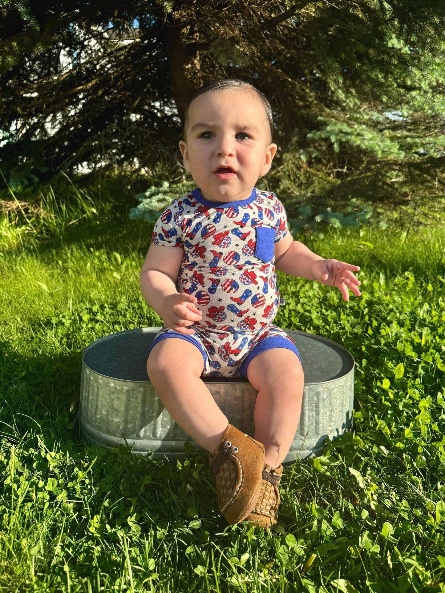 Party In The USA Bamboo Sleep Short Set