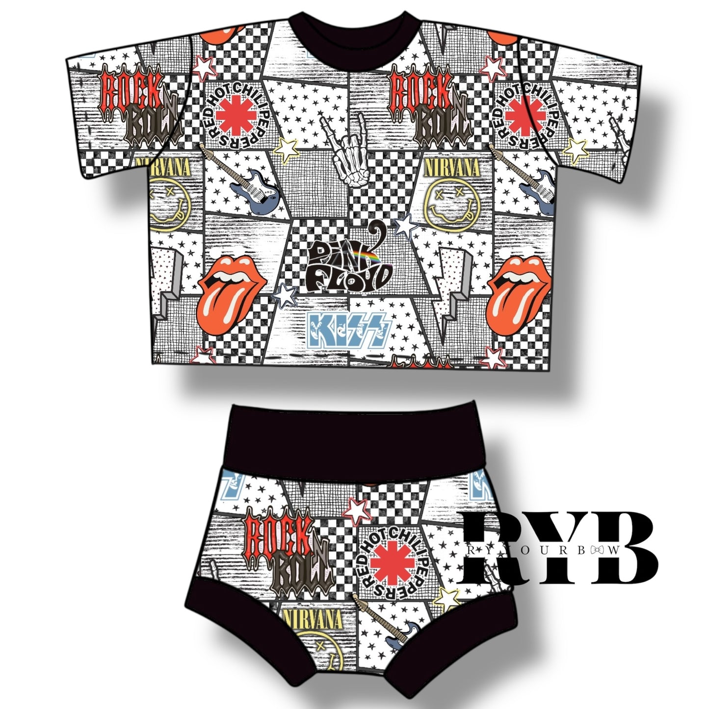 Rock N Roll Comfy top and Bummie Set