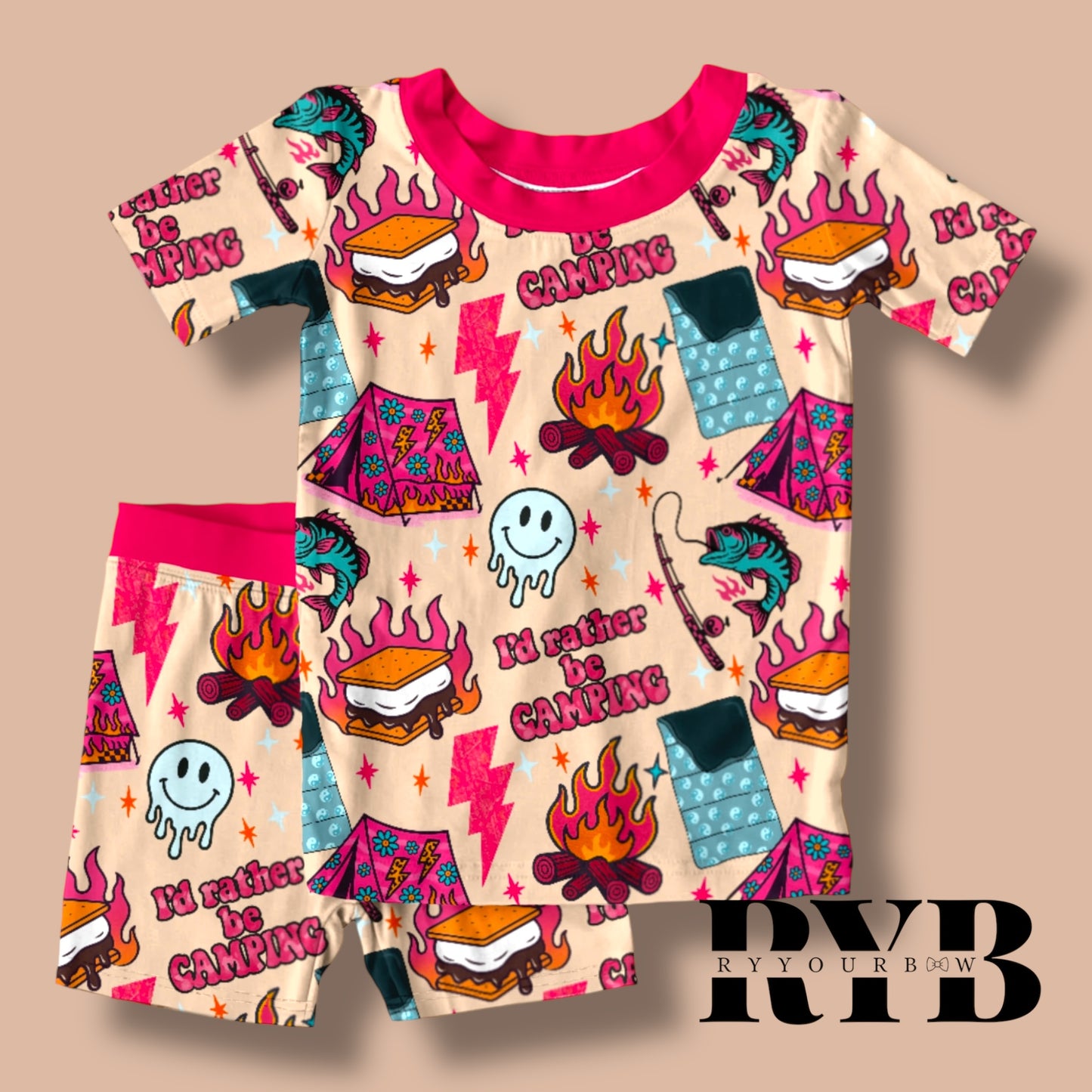 I'D RATHER BE CAMPING SHORT SET RTS