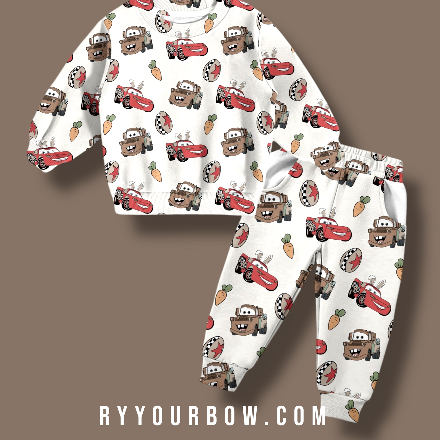 Easter Ka-Chow Sweatshirt + Joggers Set Bamboo Pre Order