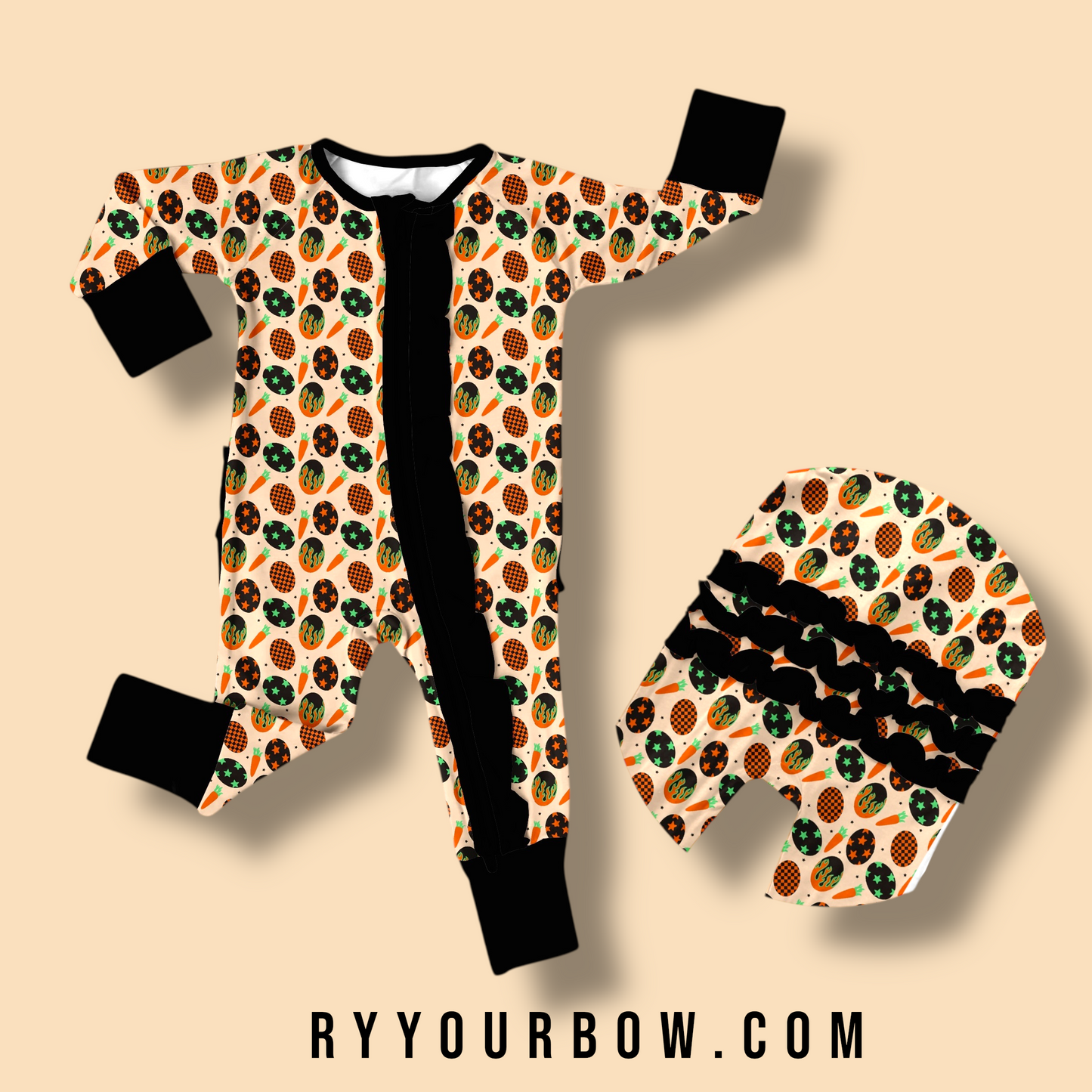 Retro Easter Ruffled Zippy PreOrder