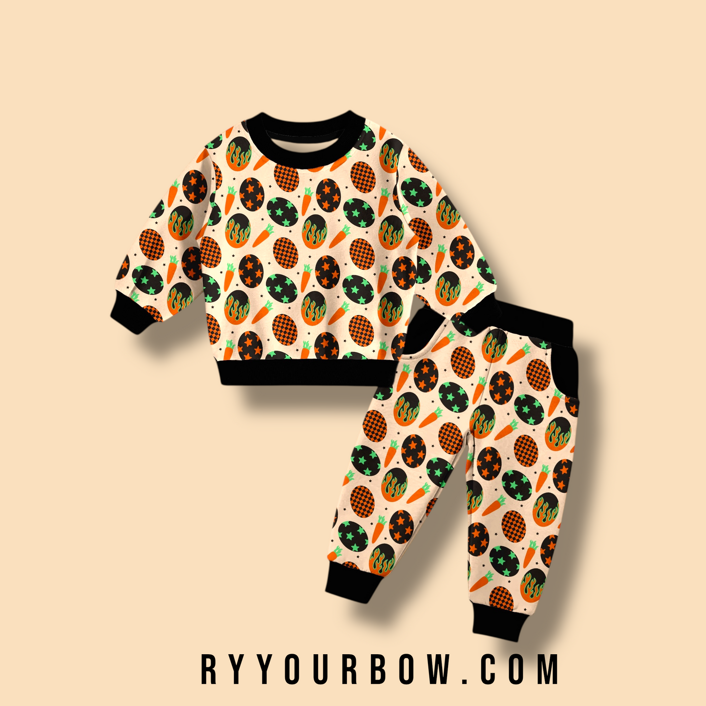 Retro Easter Sweatshirt + Joggers Set Bamboo Pre Order