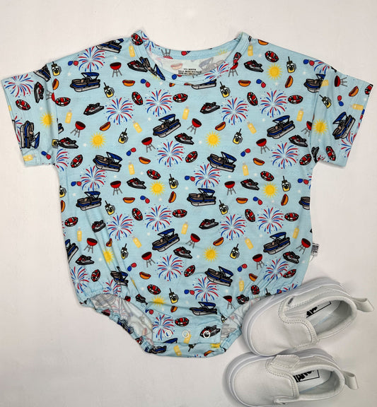 On The Pontoon Oversized Bamboo Romper