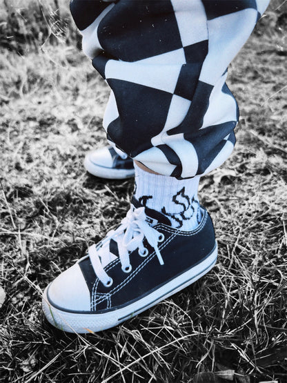 White Flame Socks