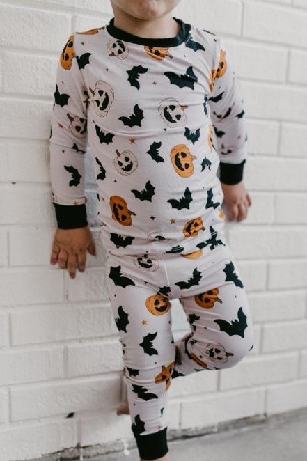 Halloween Pumpkin Flappy Bats Bamboo PJs