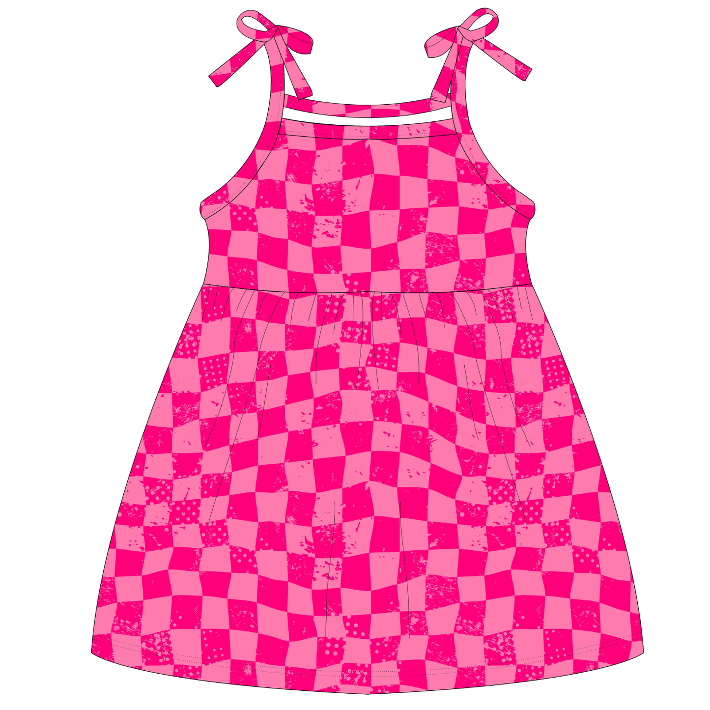 Speedy Pink Checker Dress