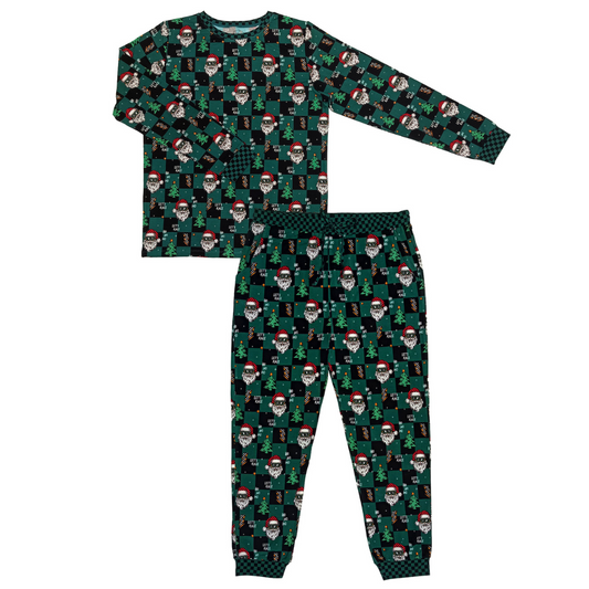 Let's Race Santa Unisex Adult Pajamas / PREORDER shipping Oct 26 - Nov 9
