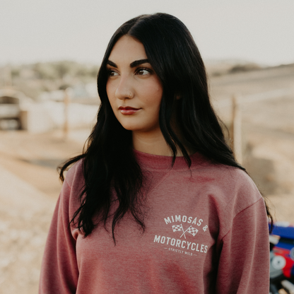 Mimosas & Motorcycles Vintage Crewneck / PREORDER: est shipping October 28 - Nov 18