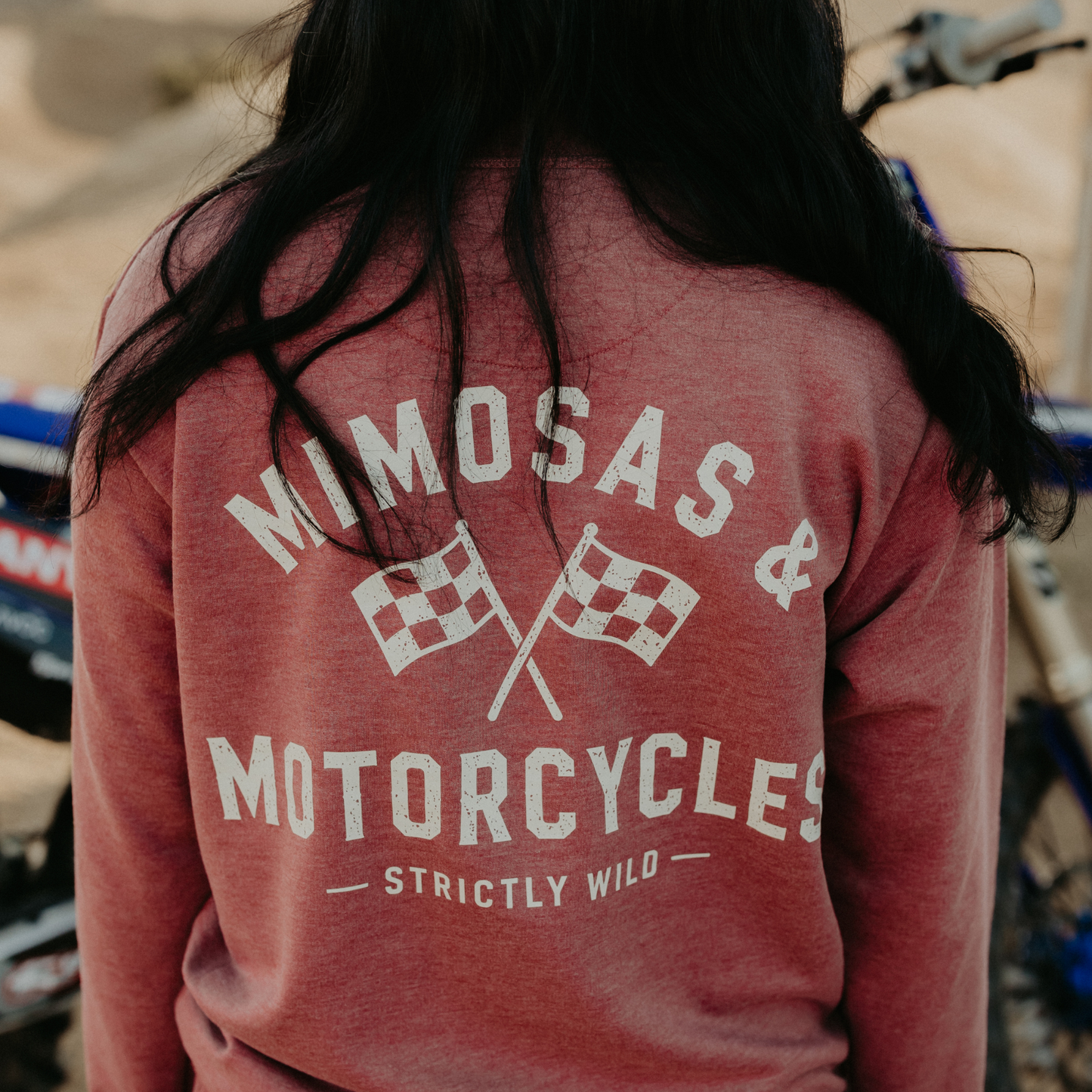 Mimosas & Motorcycles Vintage Crewneck / PREORDER: est shipping October 28 - Nov 18
