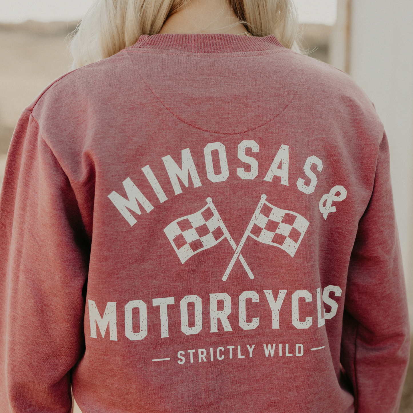 Mimosas & Motorcycles Vintage Crewneck / PREORDER: est shipping October 28 - Nov 18
