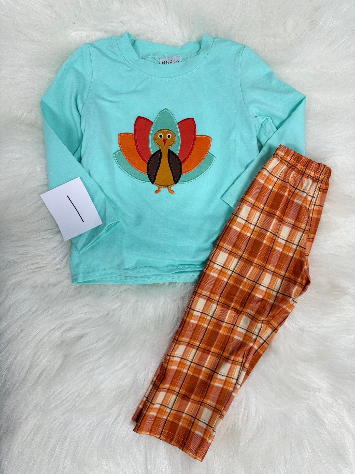 Mint Green Boy’s Thanksgiving Set (#1)