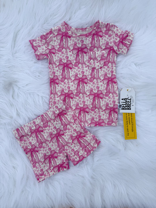 Blooming Bows Bamboo Short Set