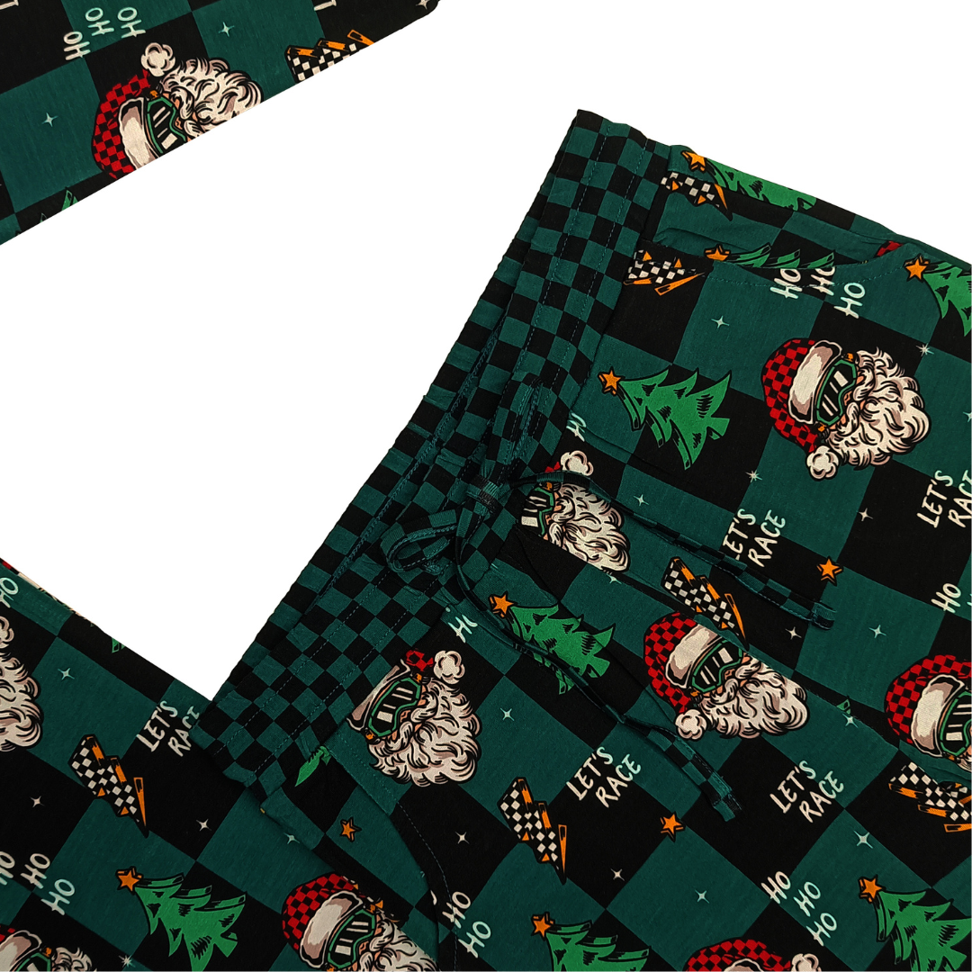 Let's Race Santa Toddler & Youth Pajamas / PREORDER shipping Oct 26 - Nov 9