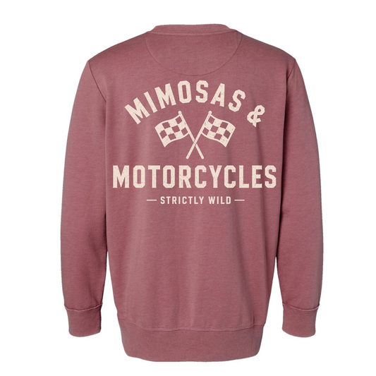 Mimosas & Motorcycles Vintage Crewneck / PREORDER: est shipping October 28 - Nov 18