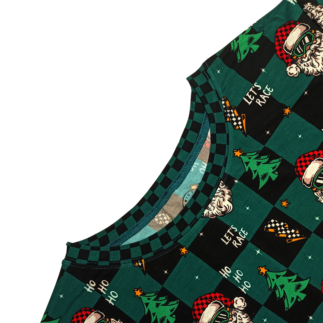 Let's Race Santa Unisex Adult Pajamas / PREORDER shipping Oct 26 - Nov 9
