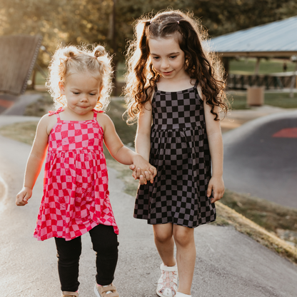 Speedy Pink Checker Dress