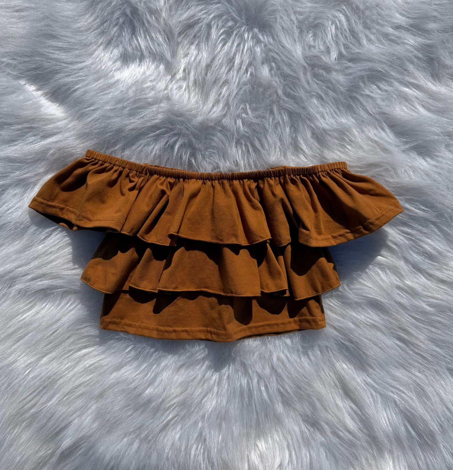 Saddle ruffle top