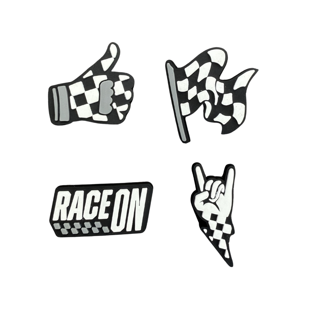Race On Shoe Charms