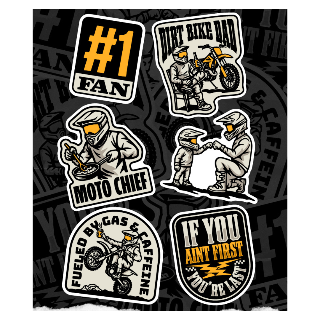 Dirt Bike Dad Sticker Sheet