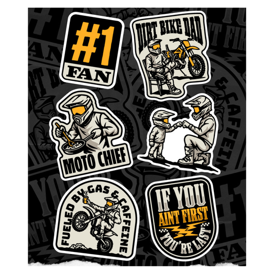 Dirt Bike Dad Sticker Sheet