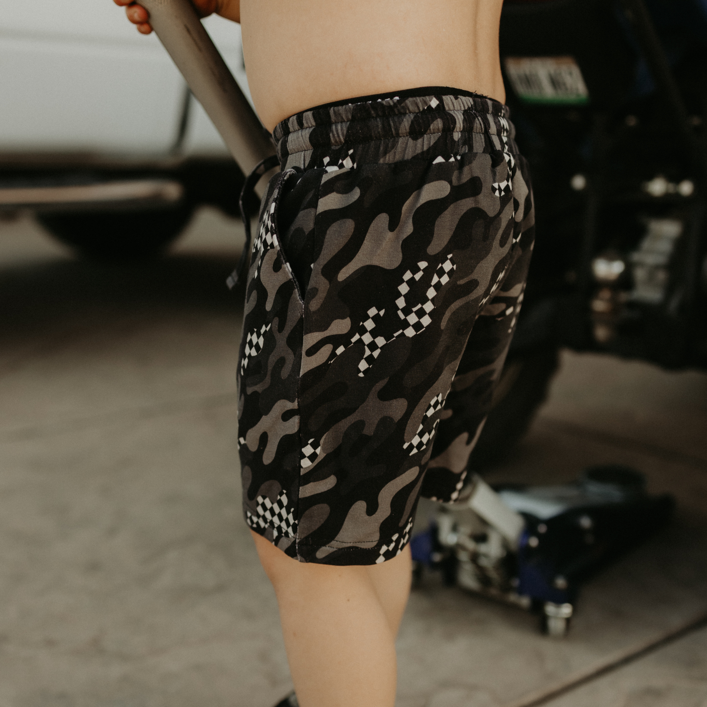 Midnight Moto Camo Shorts