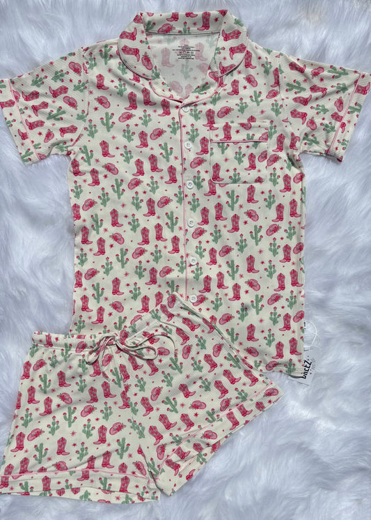 Coastal Cowgirl Women's Bamboo Button Up PJ Set