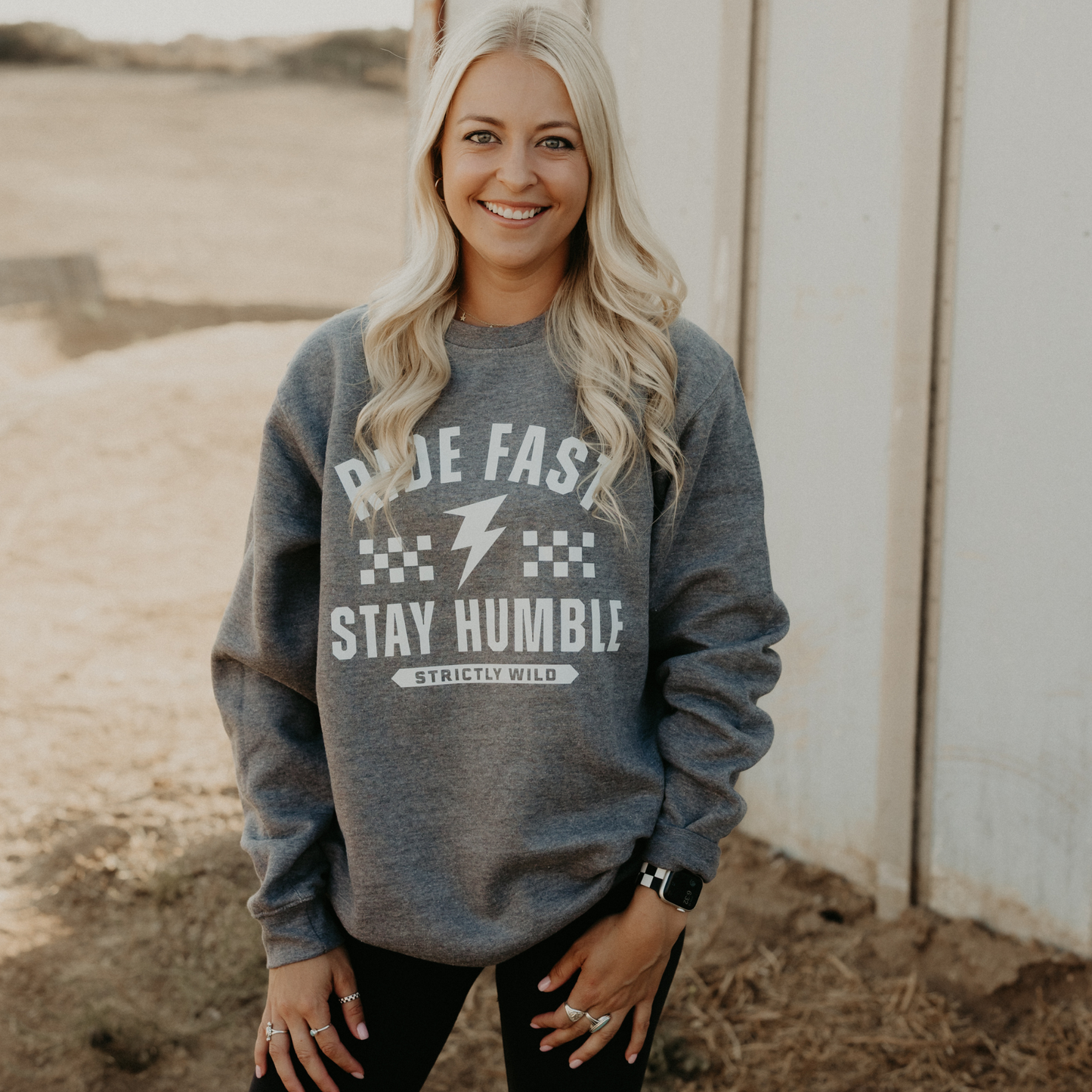 Ride Fast Stay Humble Crewneck Pullover / PREORDER: shipping October 28 - Nov 18