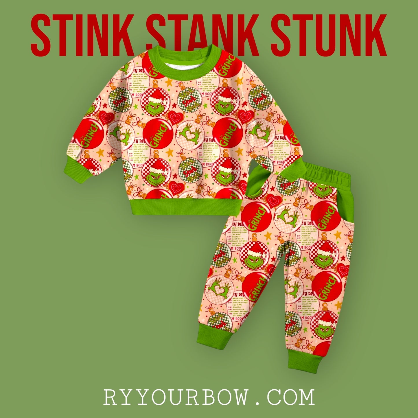 Stink Stank Stunk Sweatshirt + Joggers Set Bamboo RTS
