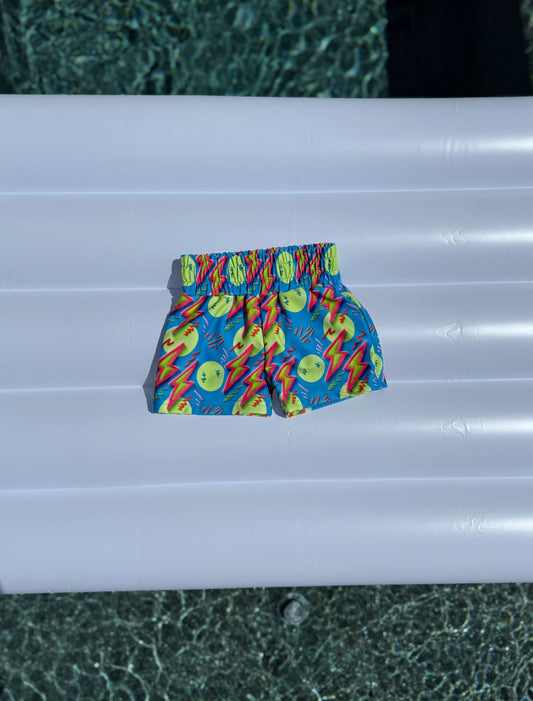 Neon Bolts Swim Trunks