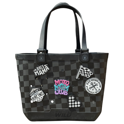 Sorry Can't We're Racing - Moto Tote Charm