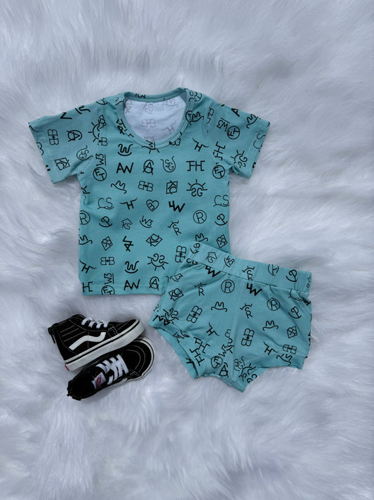 Mint Branded Short Set