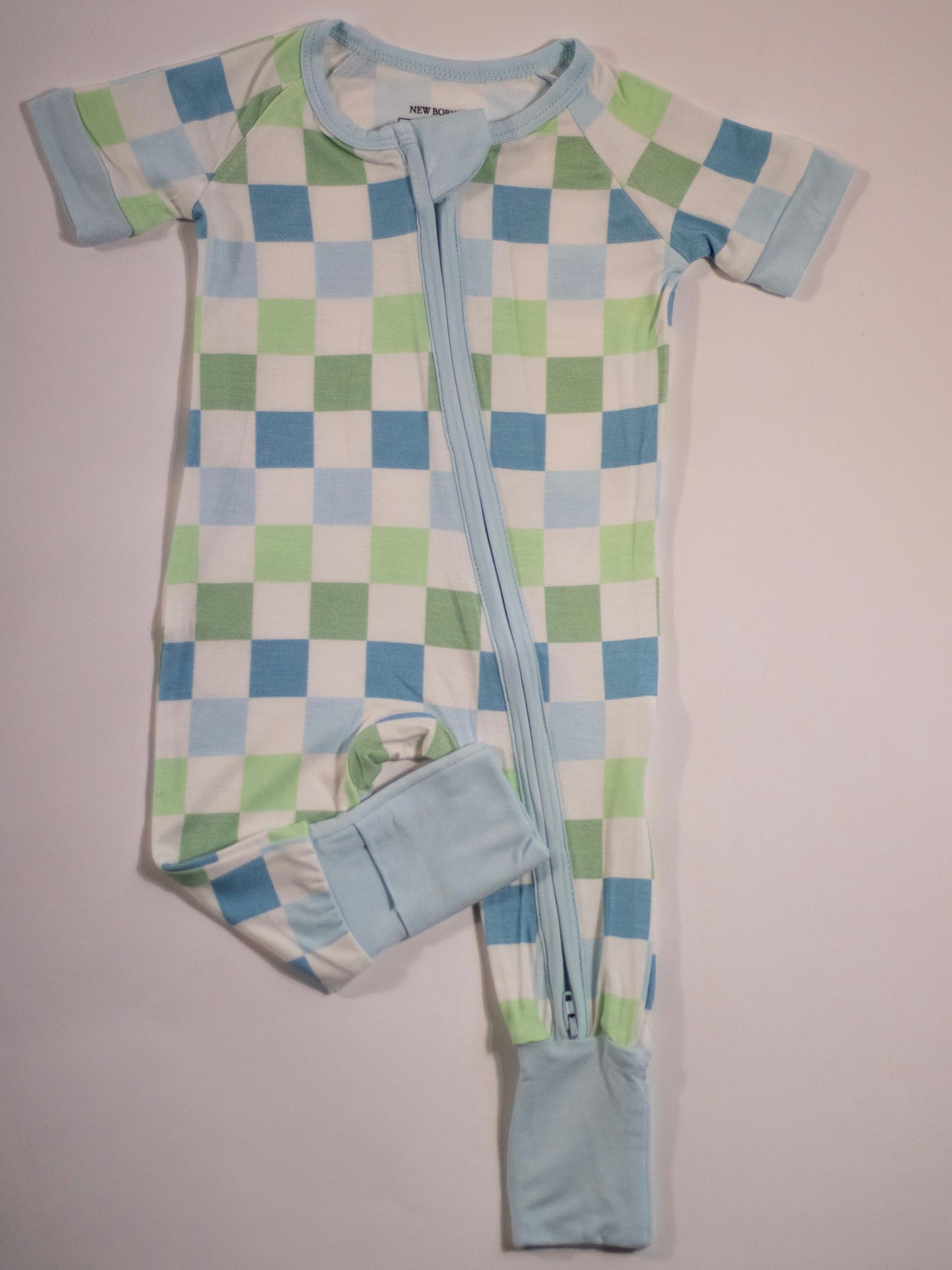 Ocean Checks Bamboo Short Sleeve Sleeper