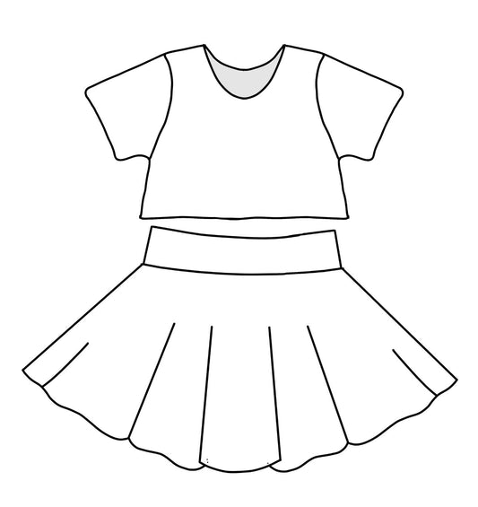 Custom Top & Skirt Set