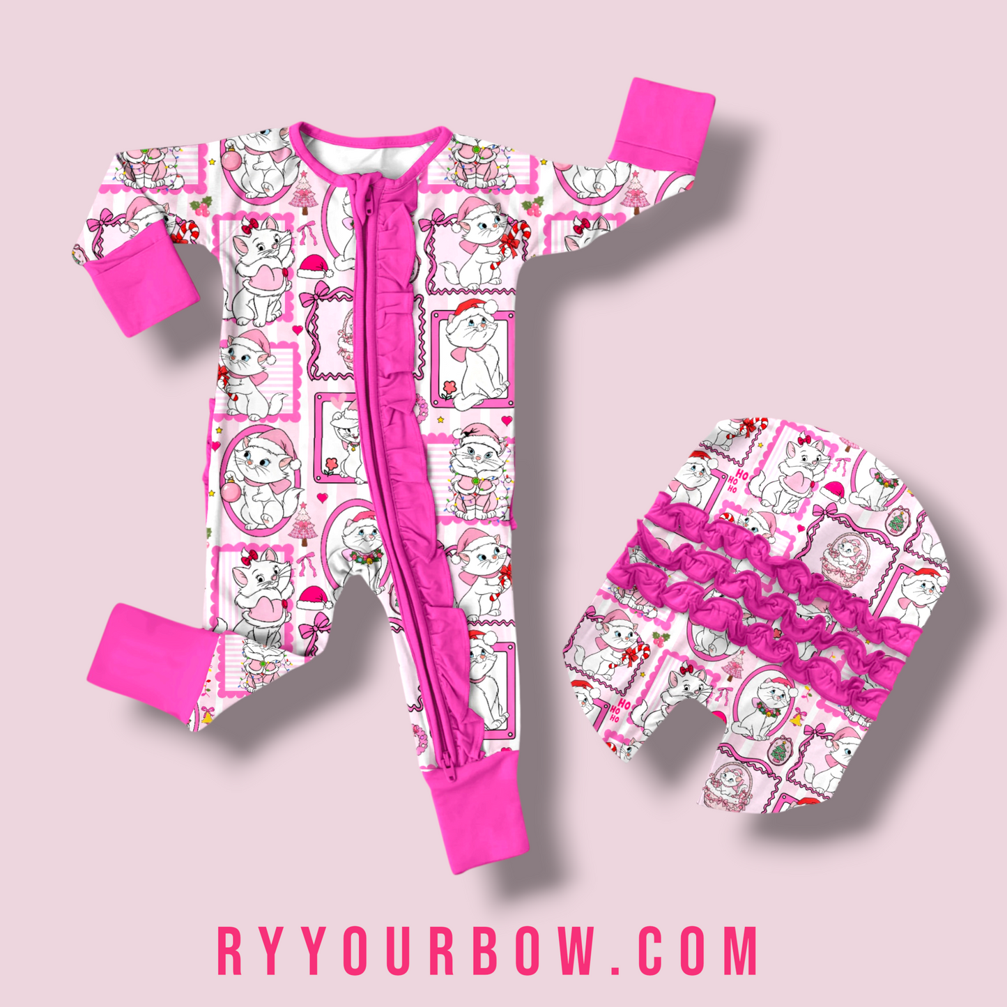 Merry Meowmas Ruffled Zippy *PREORDER*