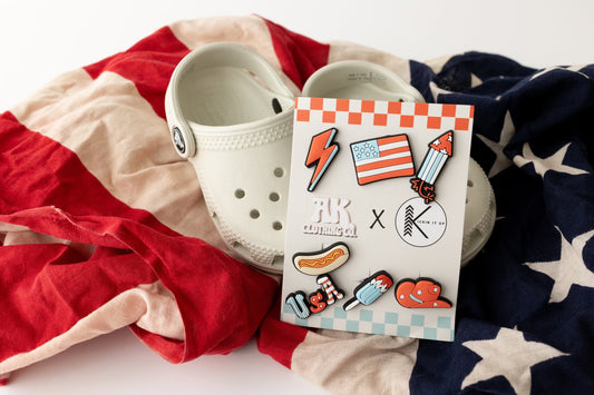 USA Retro Croc Charms- AK x KIU charms