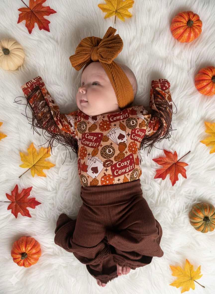 Cozy Cowgirl Fringe Leo/Top