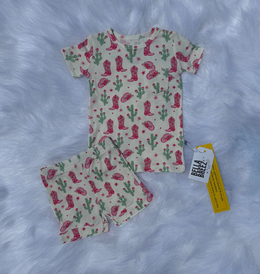 Coastal Cowgirl Ribbed Bamboo Short Set