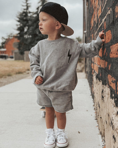 Grey Acid Wash Sweatshirt