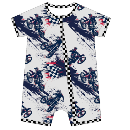 Race Ready Shorty Zip Up Pajamas