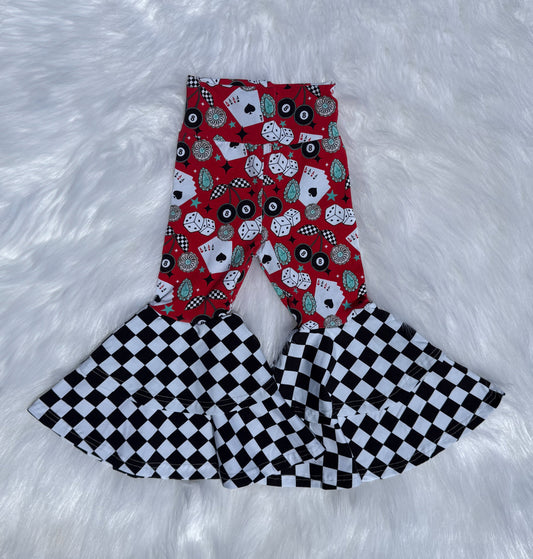 Red Wild Card Double Bell Bottoms